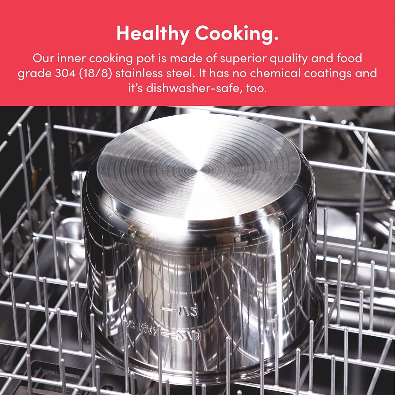 Nutricook SP204K Stainless Steel Smart Pot 2 (6 QT | 6 Litre), 1000W, 9 In 1 Instant Programmable Electric Pressure Cooker, Slow Cooker, Rice Cooker, Steamer, Saute Pot, Warm Food, Smart Lid Nutricook
