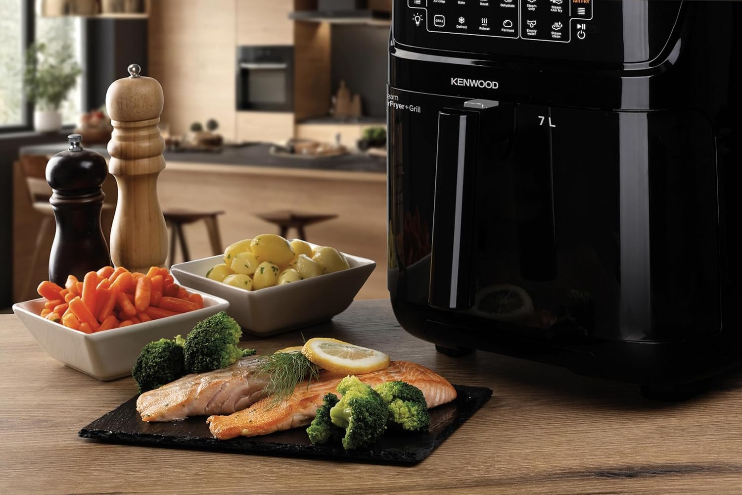 Kenwood HFS92.000BK 3-in-1 Air Fryer and Steamer with Window, 7 Liter Capacity Mahajan Electronics Online