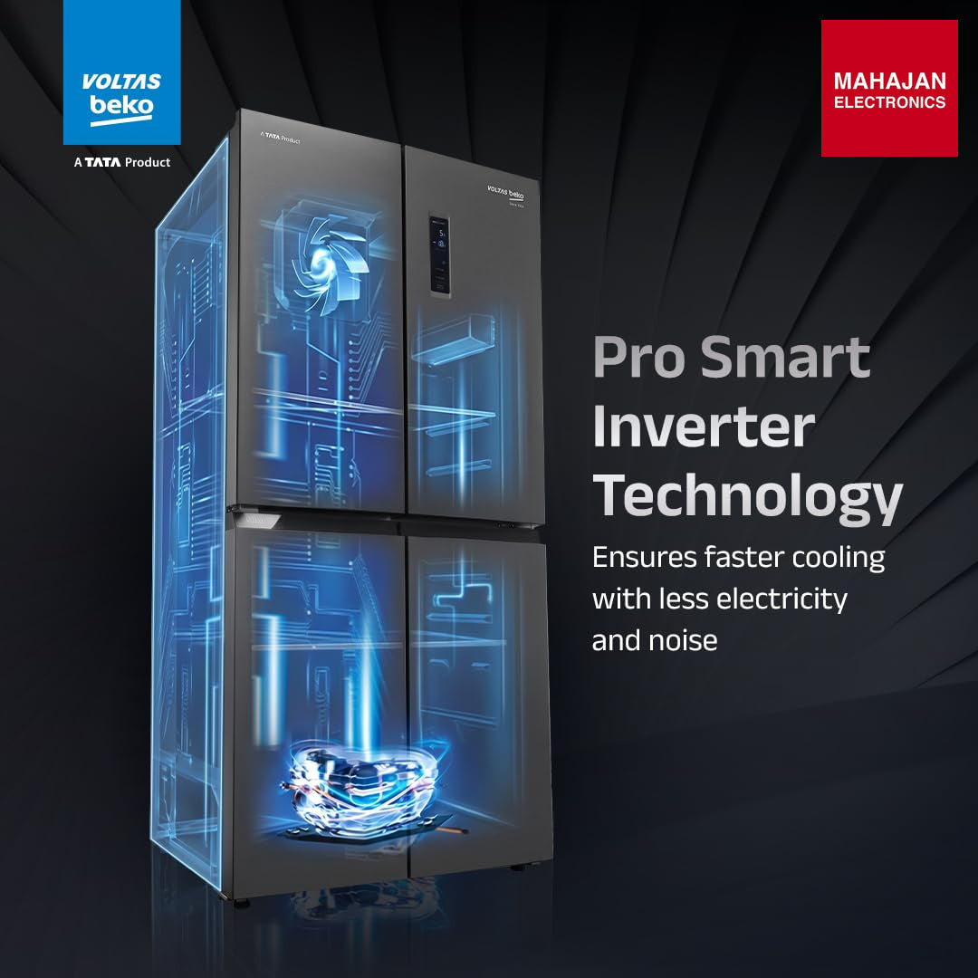 Voltas Beko R4D472/FPV3N0RXID 472 L Frost Free Side by Side Refrigerator . online mahajan electronics