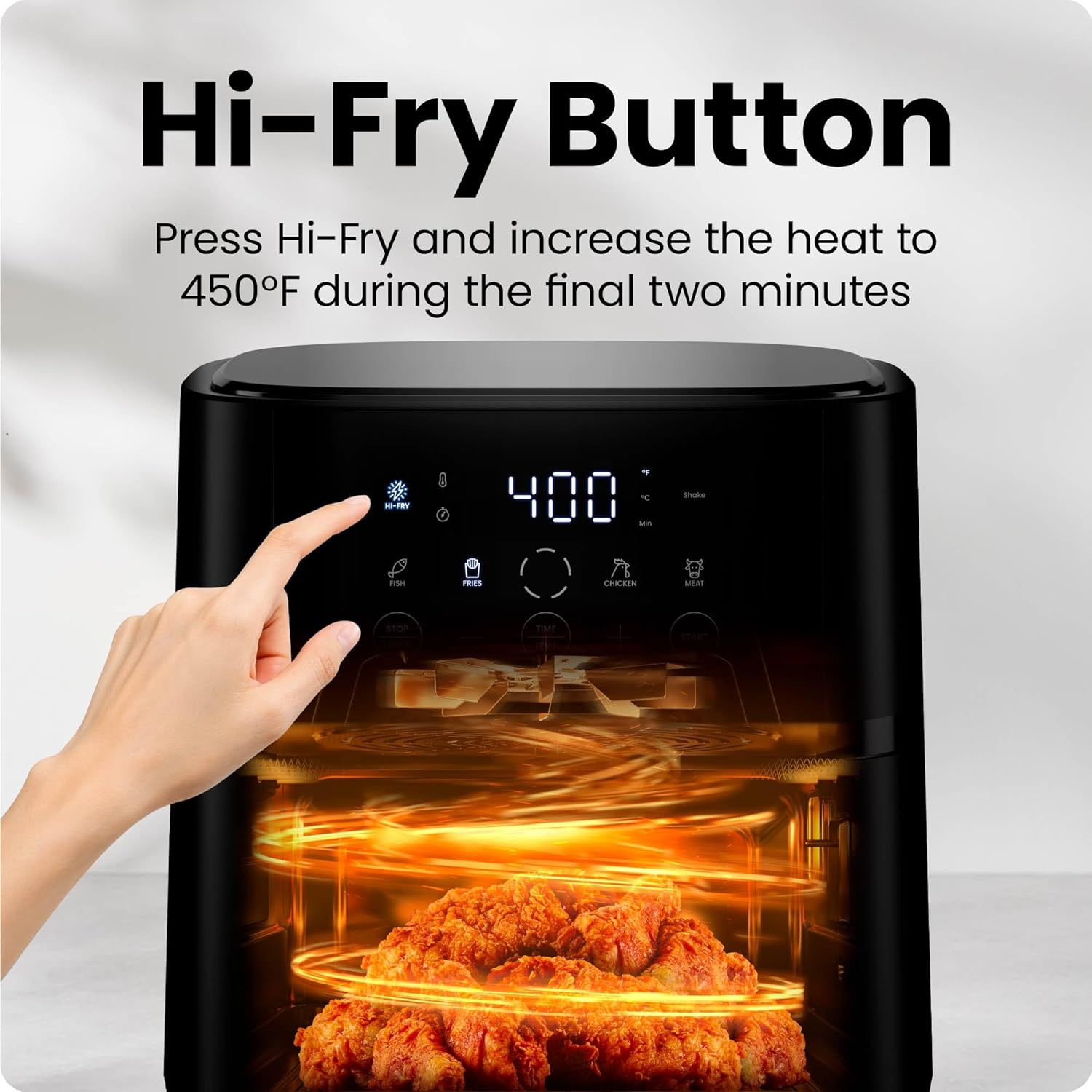 Chefman TurboFry® 6 Qt Digital Air Fryer (RJ38-6TW-BLACK) – Digital Air Fryer for Home, Original USA Brand, Touch Control Panel with 4 Presets, Patented Hi-Fry Technology for Extra Crisp, See Through Window, Dishwasher Safe Basket (6 QT)king Mahajan Electronics Online