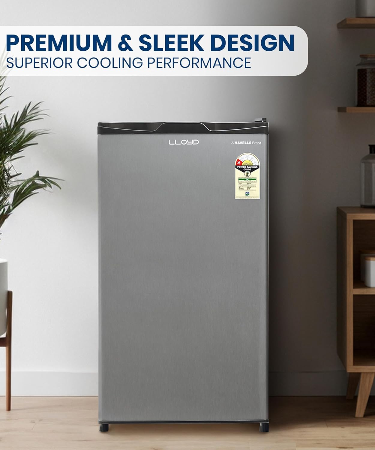 Lloyd GLDE111NMGCF 92 L Direct Cool Single Door 1 Star Refrigerator with Dedicated Freezer Section Big Bottle StorageFull Vegetable Box (Grey Metallic) Mahajan Electronics Online