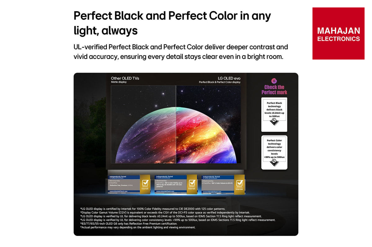 LG OLED77G6PLA 195 cm (77) LG OLED evo AI G6 4K Smart TV with α11 AI Processor Gen3, with Dolby Vision & Atmos 2026 LG