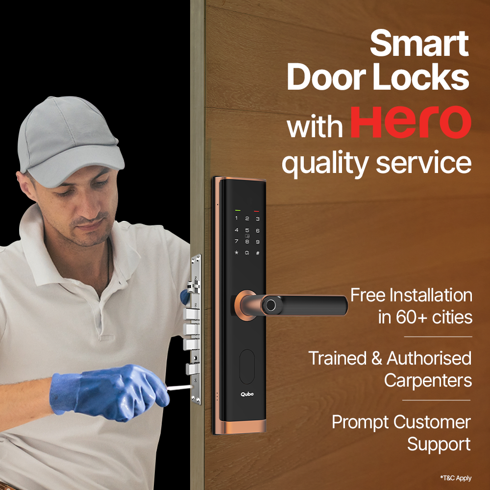 QUBO-SMART DOOR LOCK-NOVA COPPER (OC-HLM07CU1) Mahajan Electronics Online