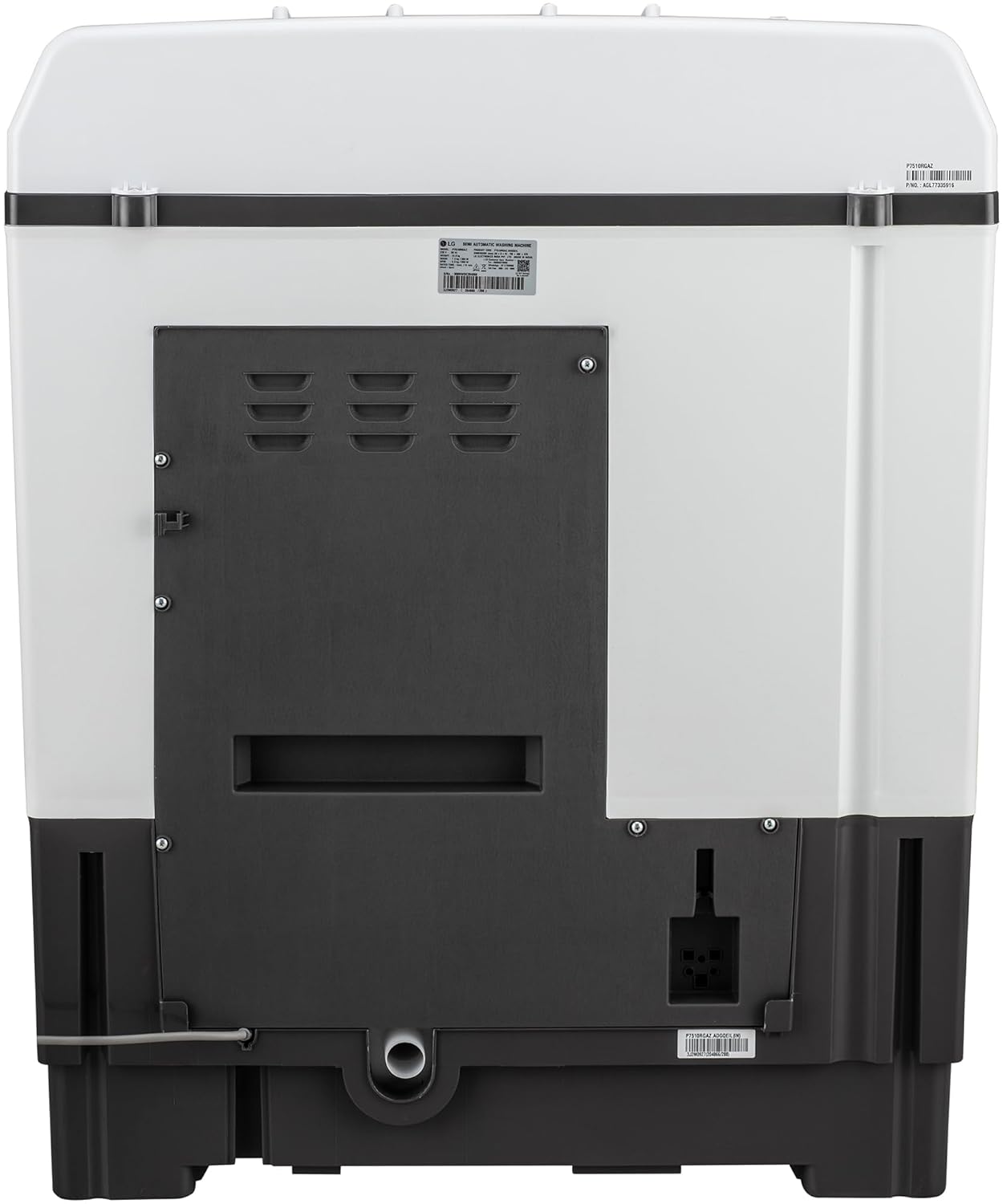 LG P7510RGAZ 7.5 kg 5 Star Wind jet dry Semi-Automatic Top Load Washing Machine ( Dark Gray, Roller Jet Pulsator) Mahajan Electronics Online