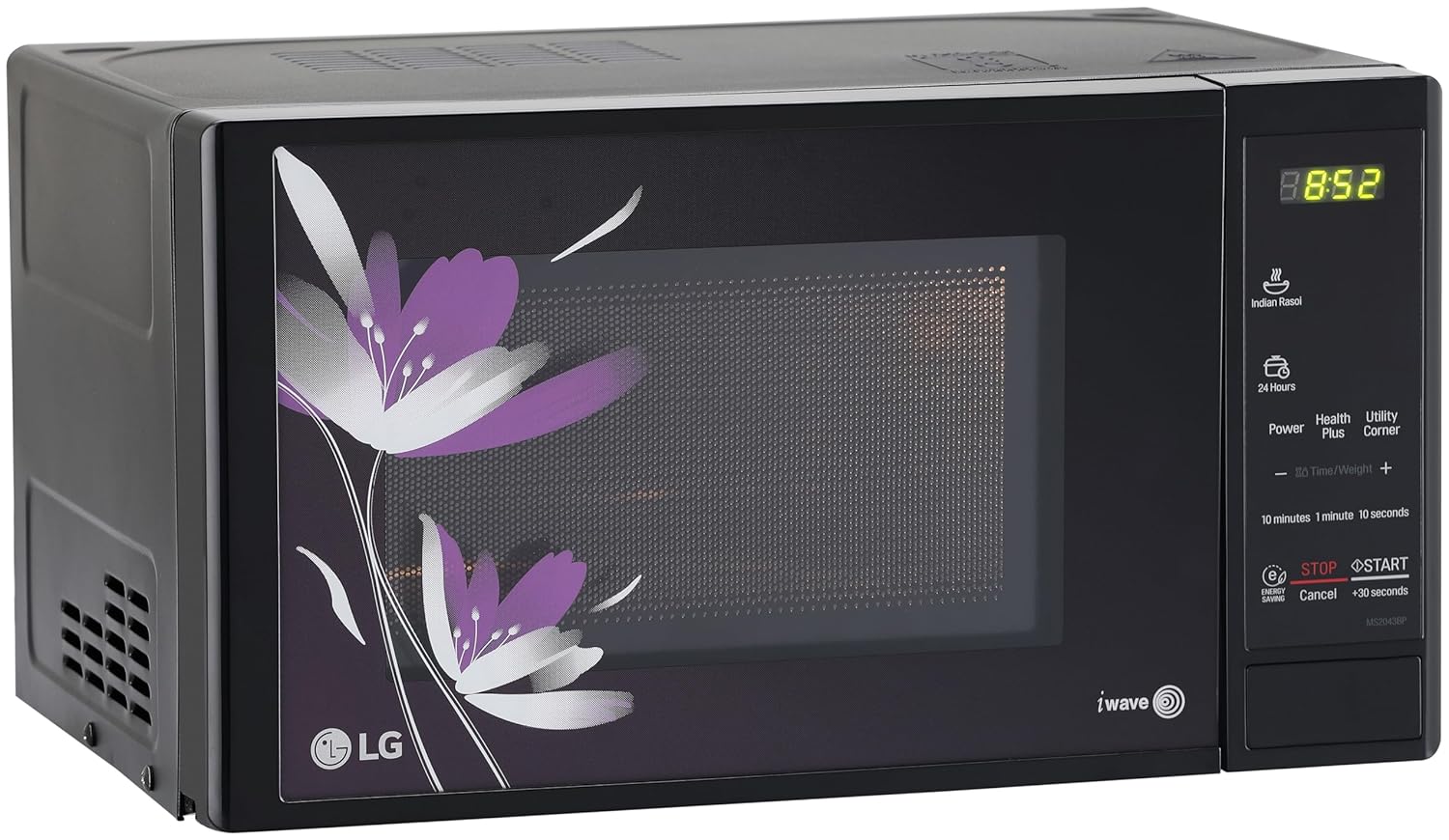LG 20 L Solo Microwave Oven (MS2043BP, Black, Health plus Menu, I-Wave Technology, Indian Cuisine, Even Reheat & Defrost, Auto Cook Menu, Anti-Bacterial Cavity & Steam Clean) Mahajan Electronics Online