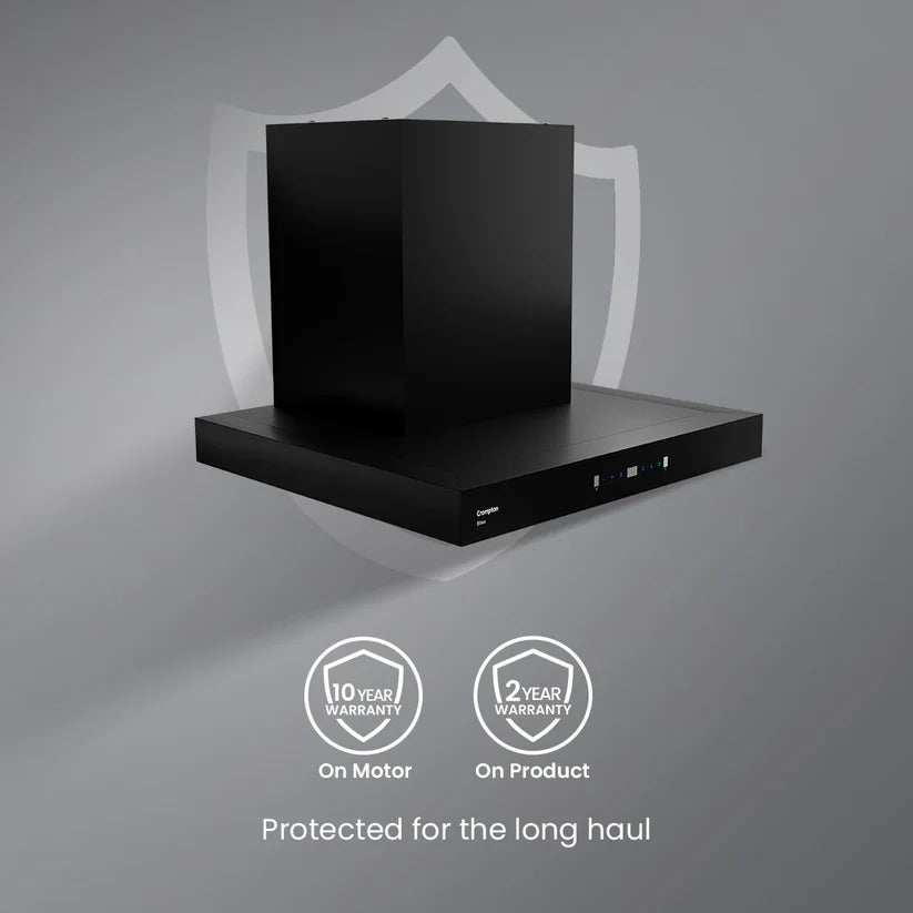 Crompton CHD-ELB90FLE-IND 90cm Filterless Wall Mounted Chimney Eliteo Box Series Mahajan Electronics Online