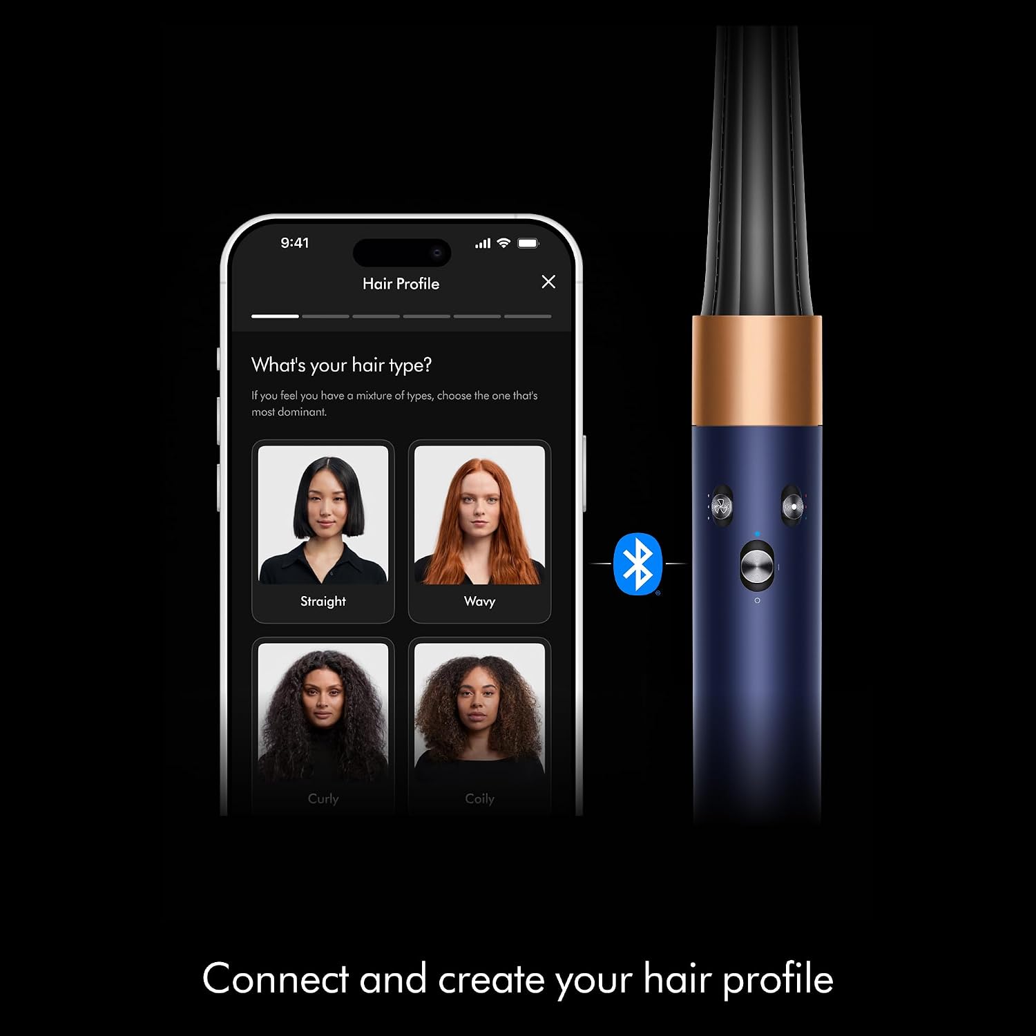 Dyson Airwrap I.D. 6-In-1 Multi-Styler | Styles Without Heat Damage| Cold Shot| Enhanced Coanda Airflow, 1300 Watts (Prussian Blue/Rich Copper) HS 08 PBRC IN Dyson