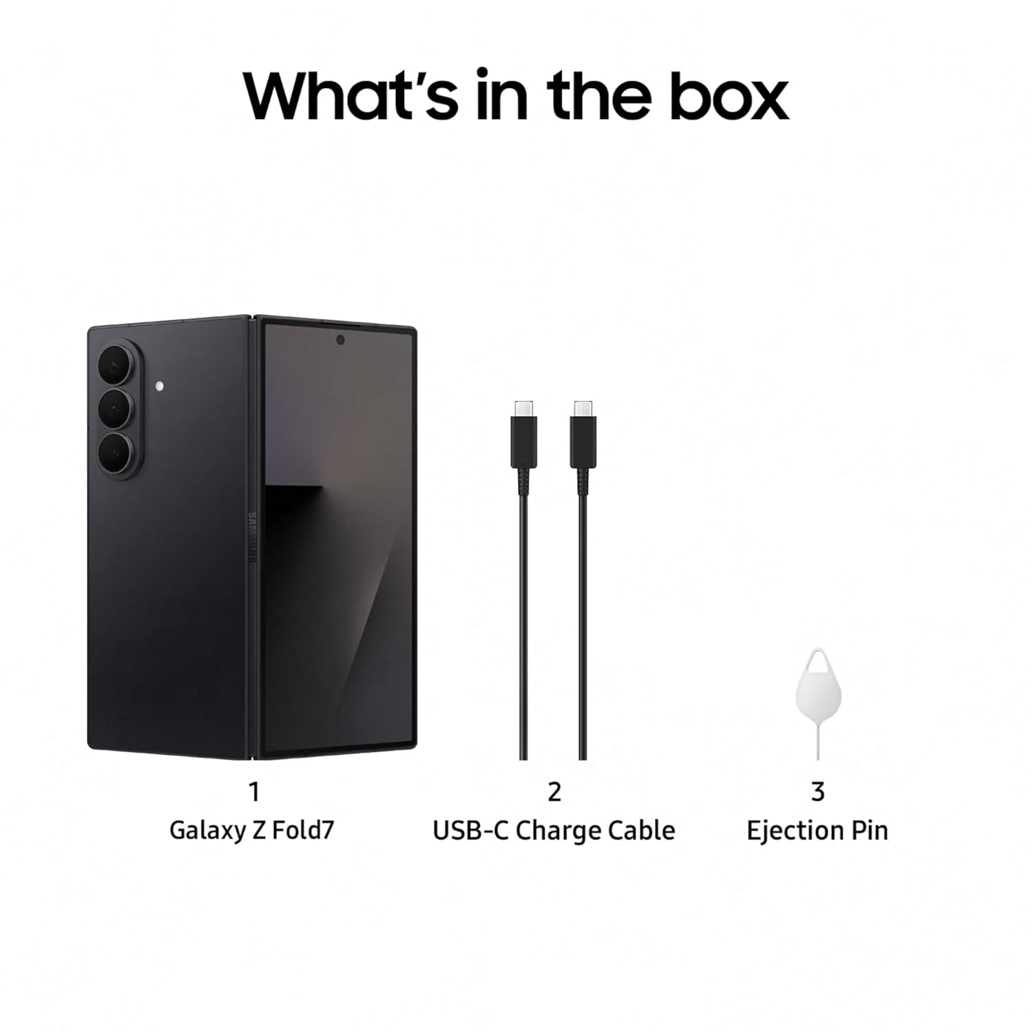 Samsung Galaxy Z Fold7 5G Smartphone with Galaxy AI (JetBlack, 12GB RAM, 256GB Storage), Ultra Sleek Design with 200MP Camera, Powerful Snapdragon 8 Elite, Google Gemini Mahajan Electronics Online
