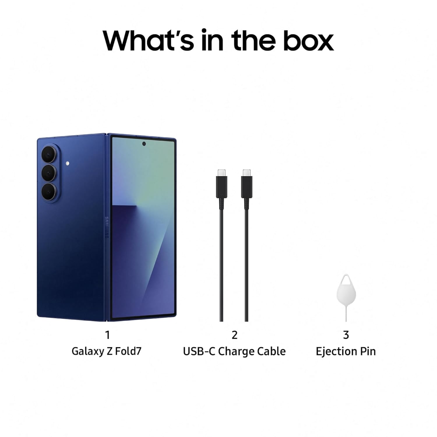 Samsung Galaxy Z Fold7 5G Smartphone with Galaxy AI (Blue Shadow, 16GB RAM, 1TB Storage), Ultra Sleek Design with 200MP Camera, Powerful Snapdragon 8 Elite, Google Gemini Mahajan Electronics Online