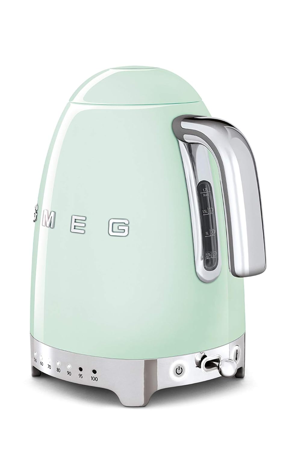 SMEG KLF04PGEU Variable temperature kettle Pastel Green 50's Style Aesthetic Mahajan Electronics Online