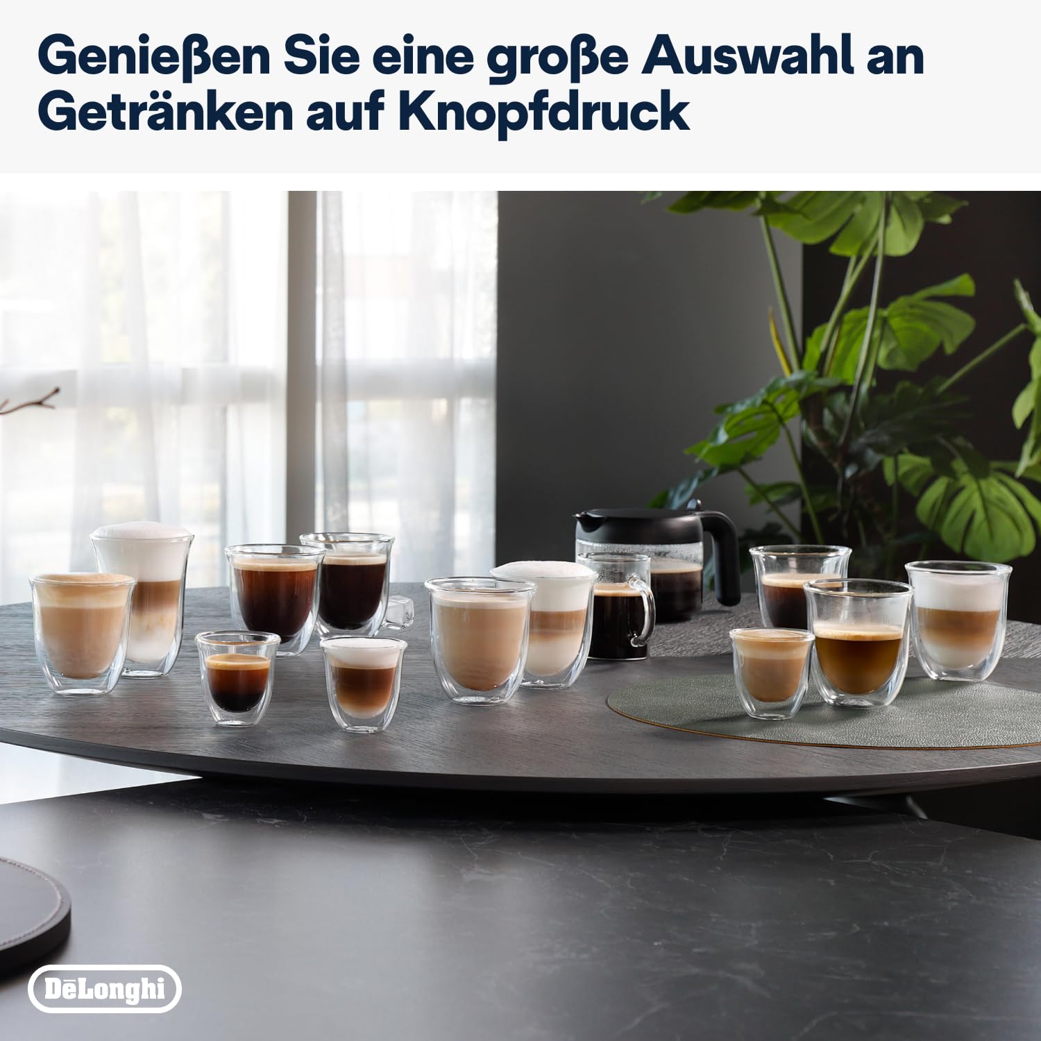 DeLonghi ECAM380.95.TB Dinamica Plus Fully Automatic Coffee Machine, Original Italian Brand, 24+ Hot & Cold Coffee Options, Patented LatteCrema Technology, Direct Bean to Cup, 15 Bar Pressure Mahajan Electronics Online