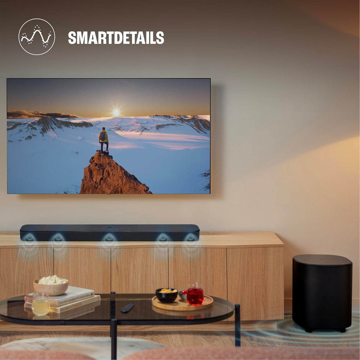 JBL Bar 500 MK2, Dolby Atmos® Soundbar with Wireless Subwoofer, 5.1 Channel, 3D Surround, Multibeam™, HDMI eARC with 4K Dolby Vision Pass-Through, Bluetooth, Wi-Fi, One App, 750W Jbl