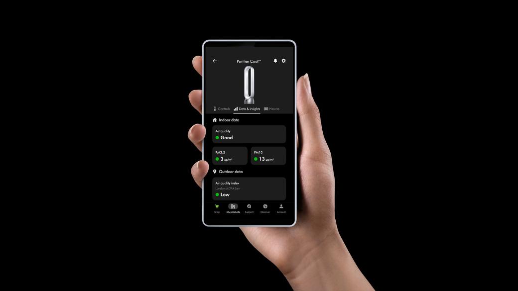 Dyson Air Purifier Cool PC1 | Removes 99.95% of allergens & pollutants as small as PM 0.1 Auto, Sleep and Night modes | Control via remote, App, compatible voice assistants White/Silver | 2 Year Warranty Mahajan Electronics Online