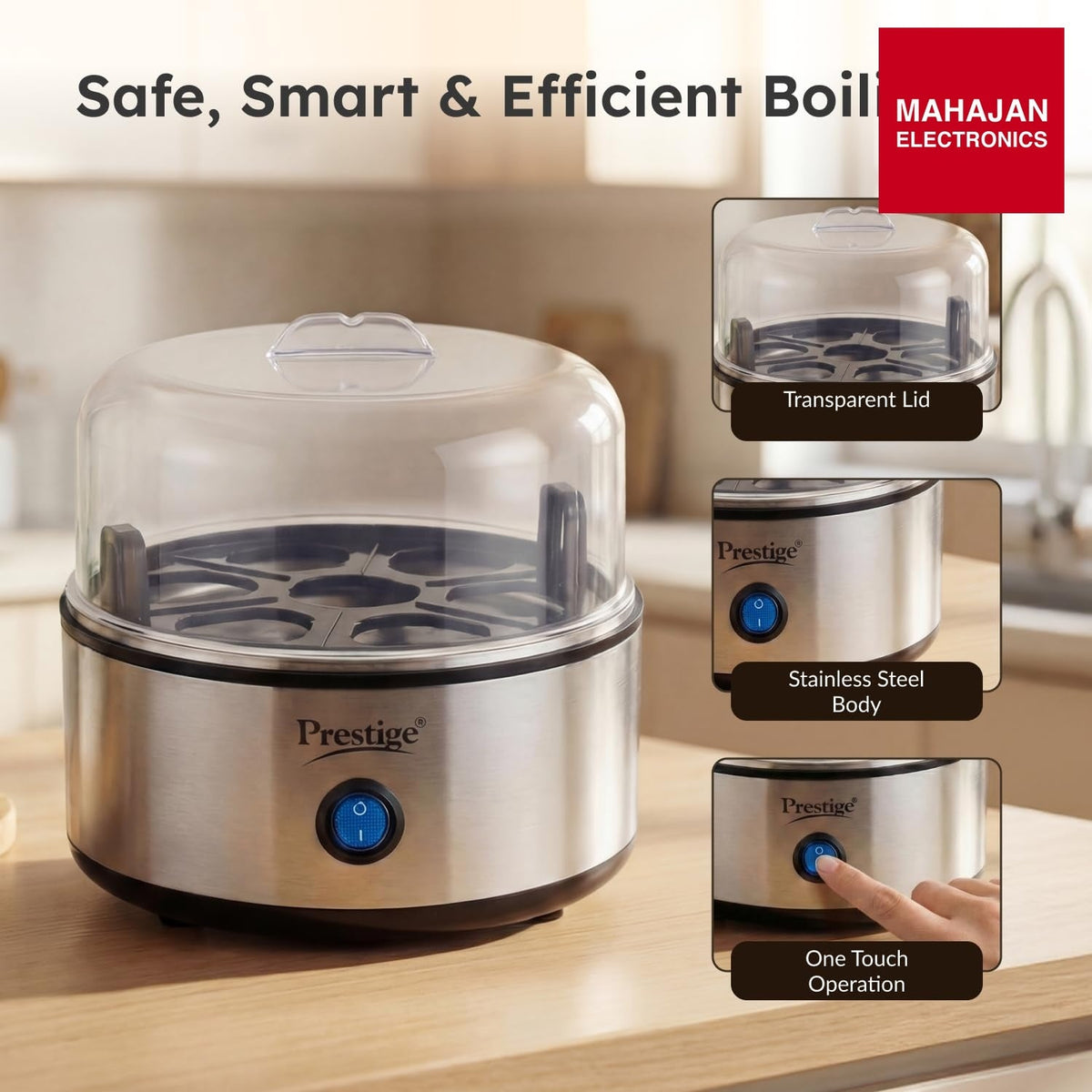 Prestige PEB-01 Egg Boiler โ Mahajan Electronics Online.