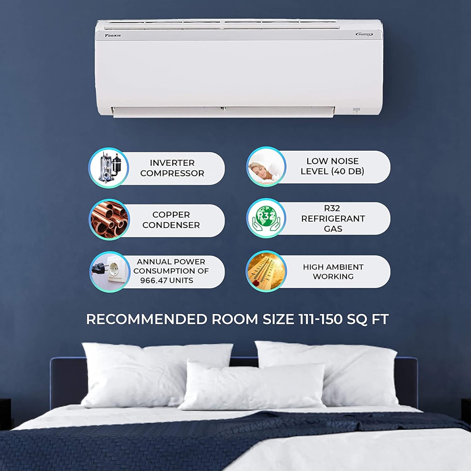 Daikin ATKM50XV16MKA 1.5 Ton 5 Star Inverter Split AC | Dew Clean | Titanium Filter | R32 | Coanda Airflow | 2026 Mahajan Electronics Online