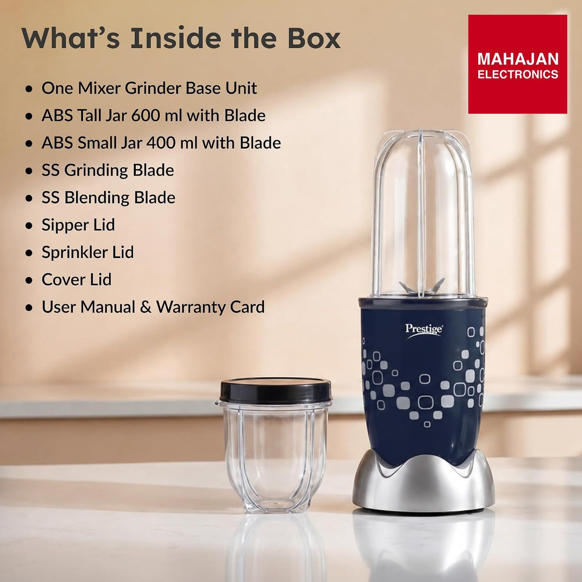 Prestige Nutri-Mate 400 W Mixer Grinder – Mahajan Electronics Online.