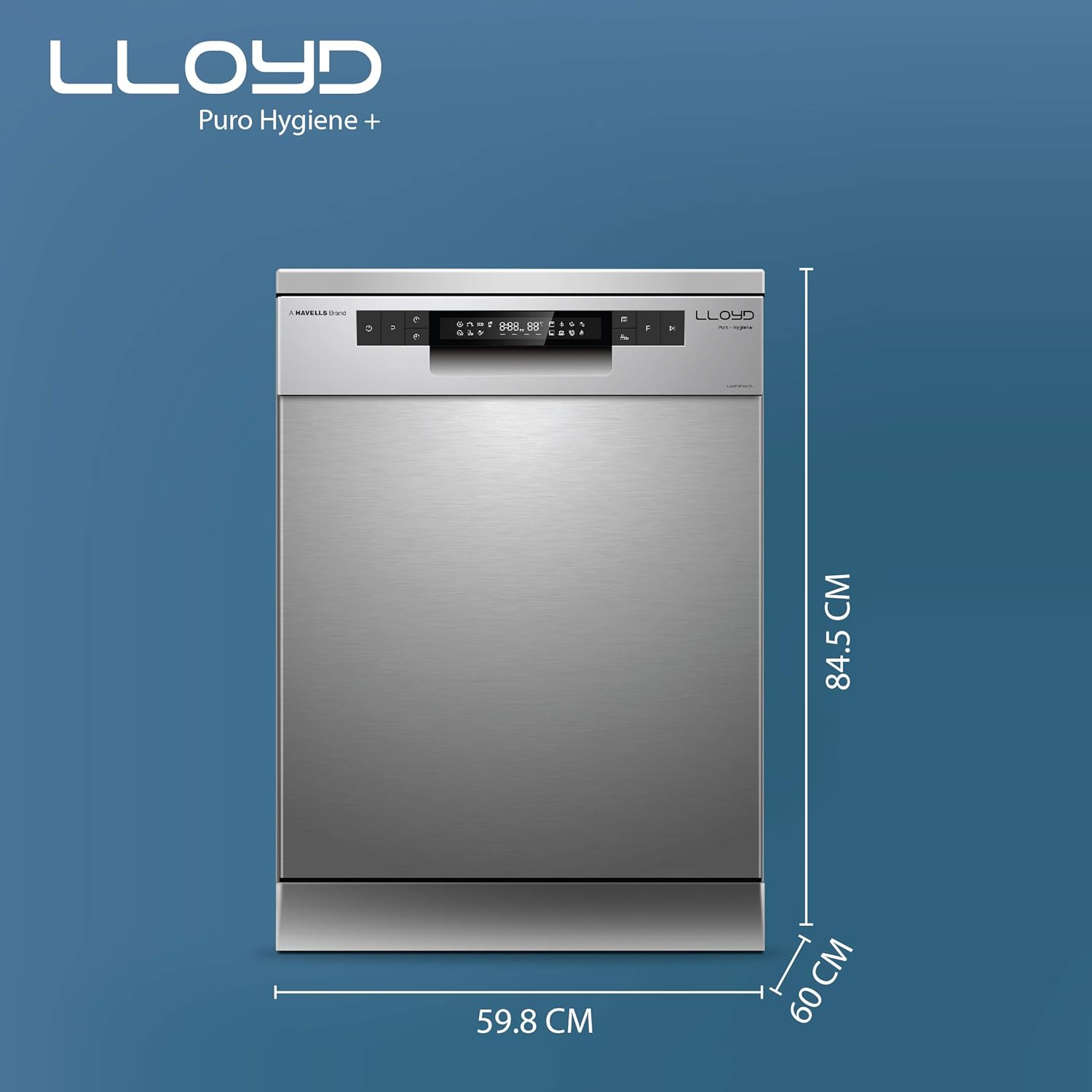 Lloyd LDWF15PSA1TS Puro Hygiene+ with Auto Open Dry (15 Place Settings, 99% Germs Free with Sparkle Clean Technology, Infinity Drawer, Super Silent, Silver) Mahajan electronics online
