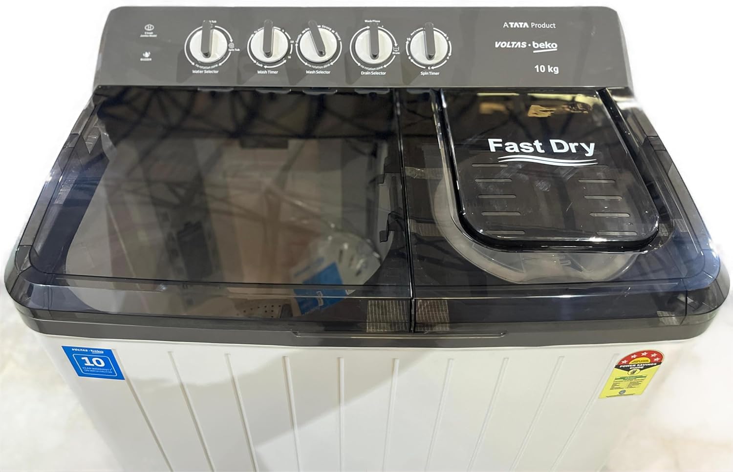 Voltas Beko WTT100UPA/GRSSWH5PTDA 10 kg Semi Automatic Top Load Washing Machine mahajan electronics onilne