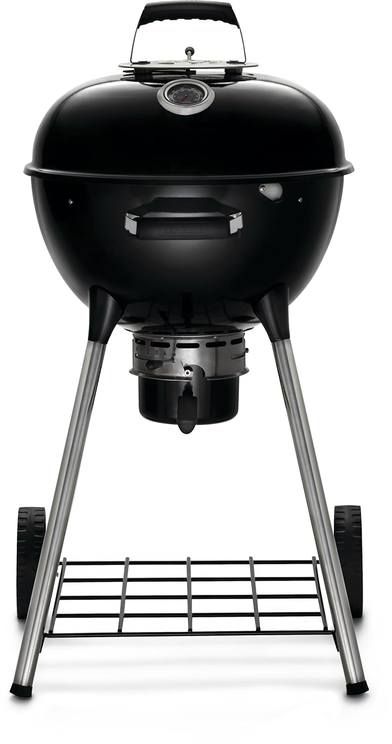 Napoleon 18-Inch Charcoal Kettle Grill - NK18K-LEG-3 - Black, 240in² Cooking Area, Sturdy 4-Leg Design, 7-Inch Wheels Mahajan Electronics Online