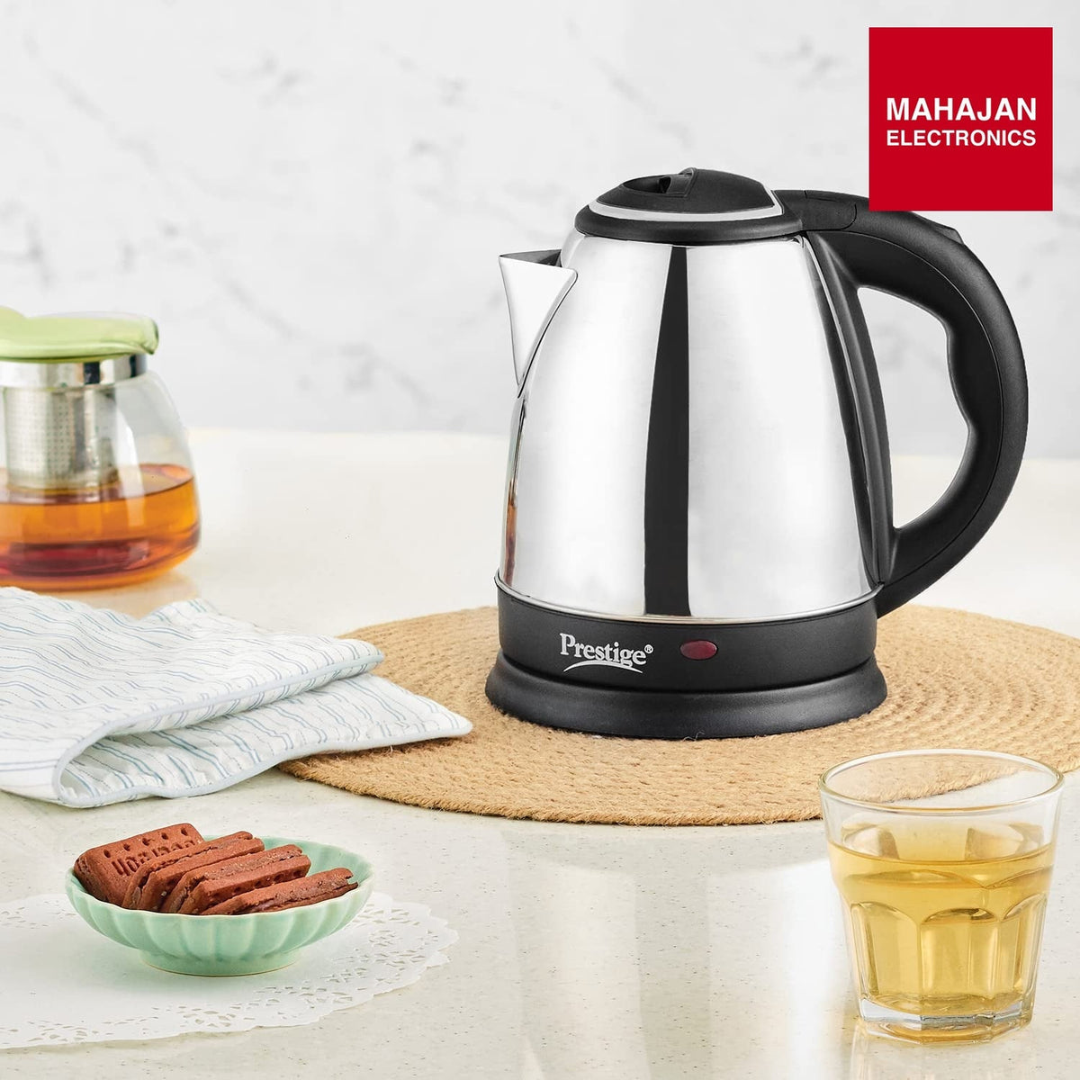 Prestige PKOSS 1.5 L 1350 W Stainless Steel Electric Kettle, Black – Mahajan Electronics Online.