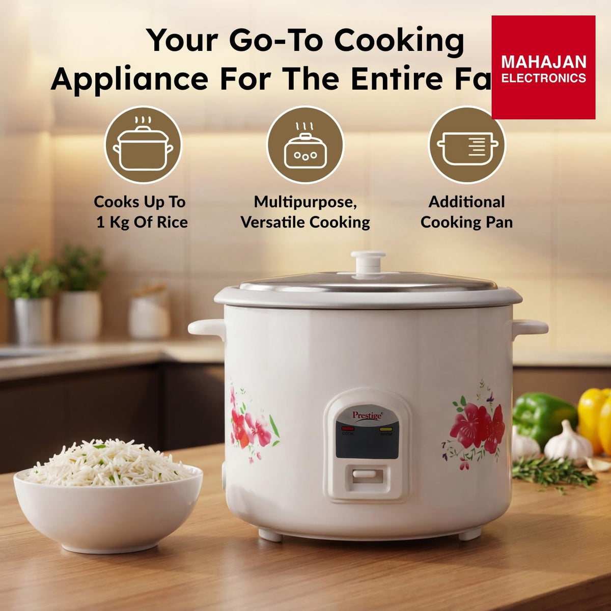Prestige PRWO 2.8-2 Electric Rice Cooker – Mahajan Electronics Online.