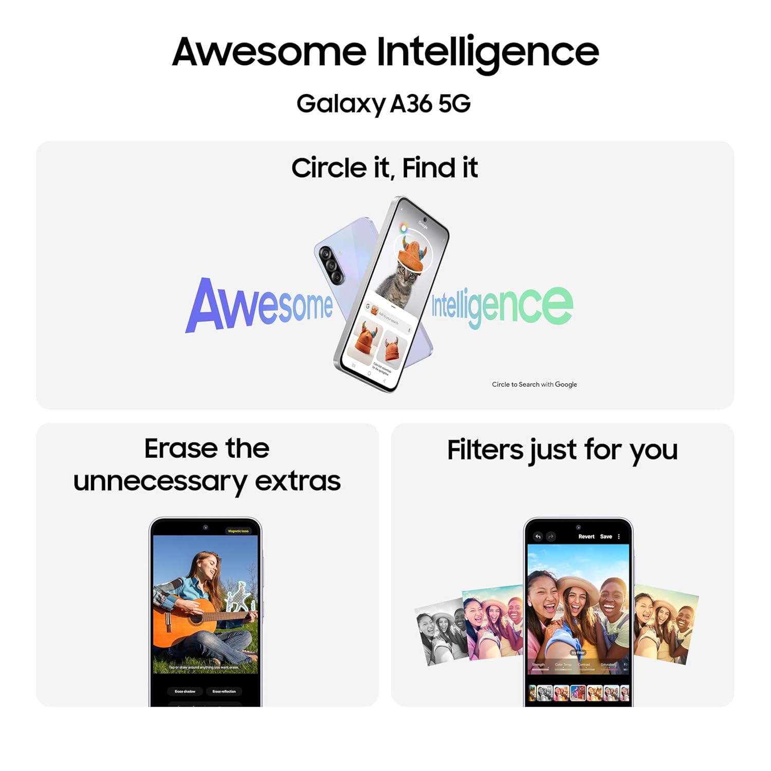 Samsung Galaxy A36 5G (Awesome Black, 12GB, 256GB) Mahajan Electronics Online