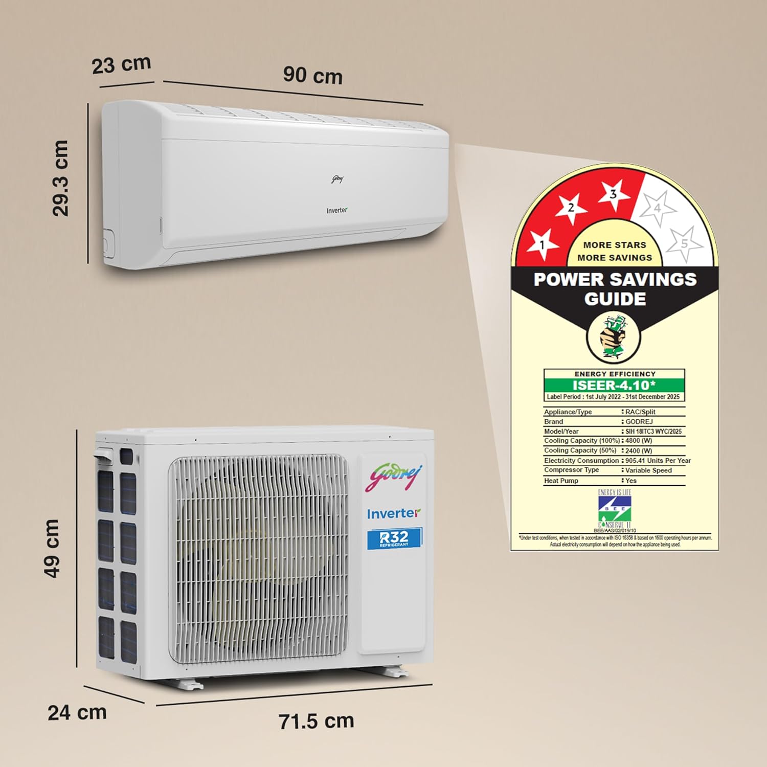 Godrej SIH 18ITC3 WYC 1.5 Ton 3 Star, Hot & Cold Mahajan Electronics Online