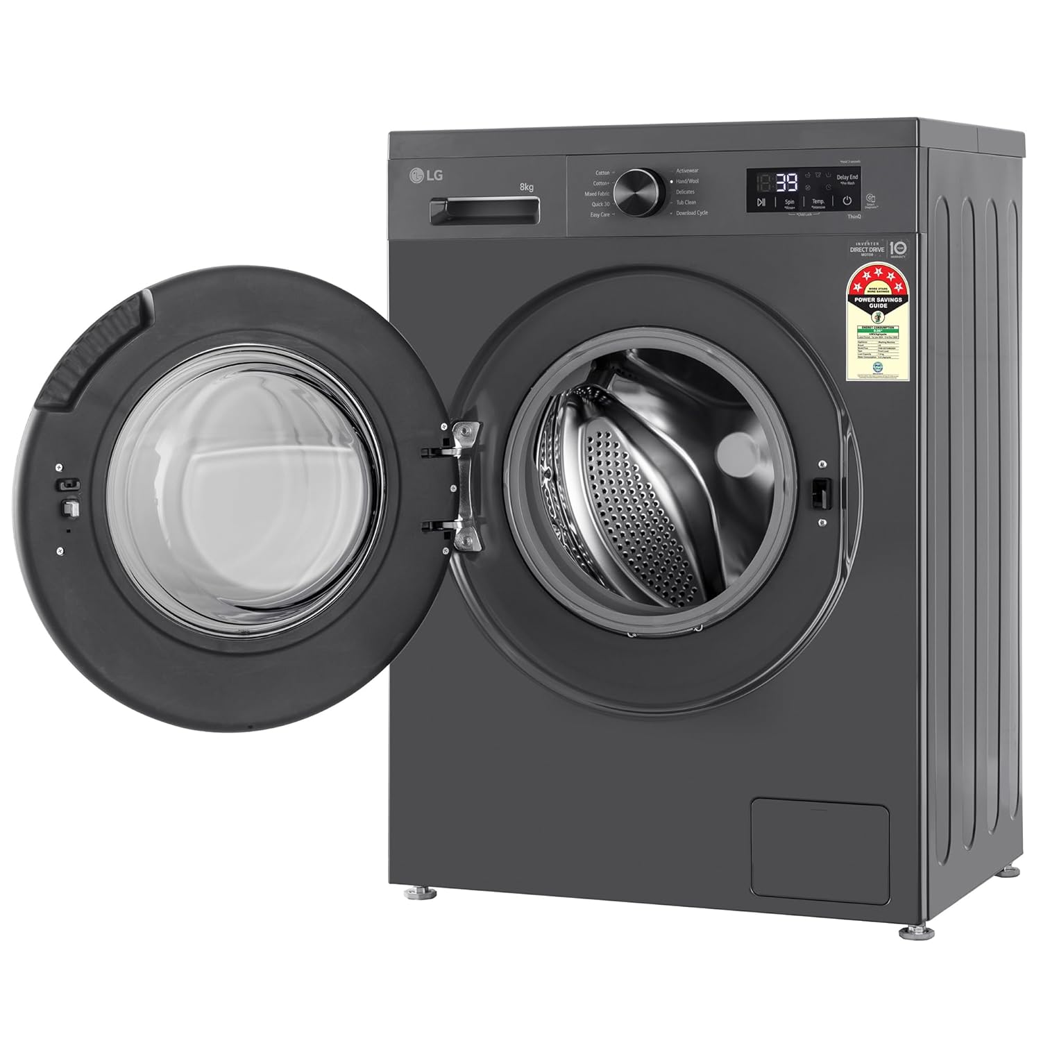 LG FHB1208Z2M 8KG Front Load Washing Machine, Inverter Direct Drive, Middle Black Mahajan Electronics online