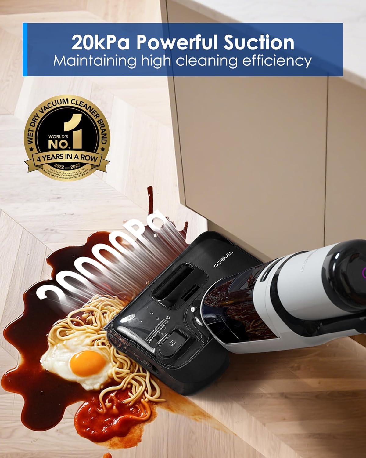 Tineco Floor ONE i5 Stretch Plus 2 Smart Cordless Wet & Dry Vacuum Cleaner & Mop for Hard Floors, 180° Flat Design, Clean Tough Stains & Pet Hair, Patented iLoop, Self-Cleaning Brush, 2 Yr Warranty mahajan electronics online