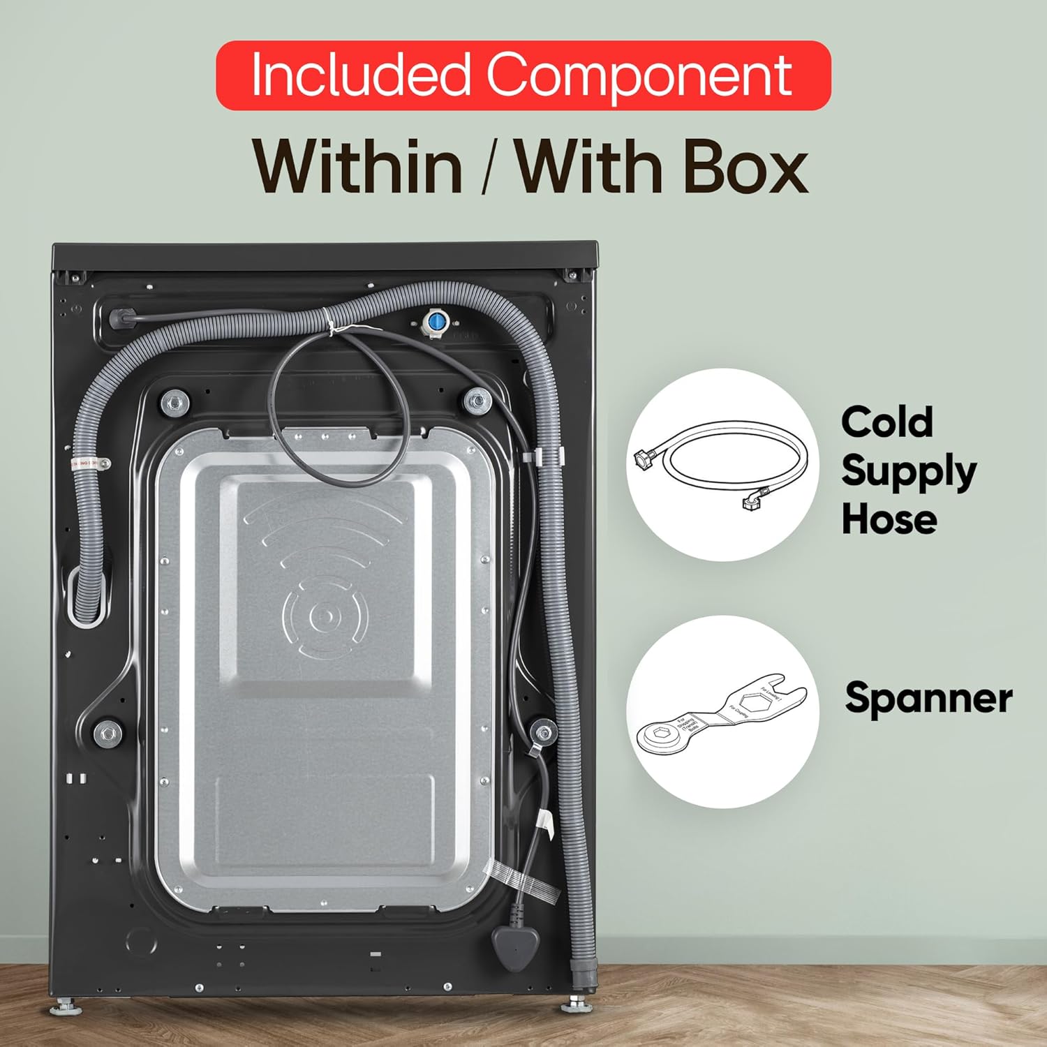 LG FHB1208Z2M 8KG Front Load Washing Machine, Inverter Direct Drive, Middle Black Mahajan Electronics online