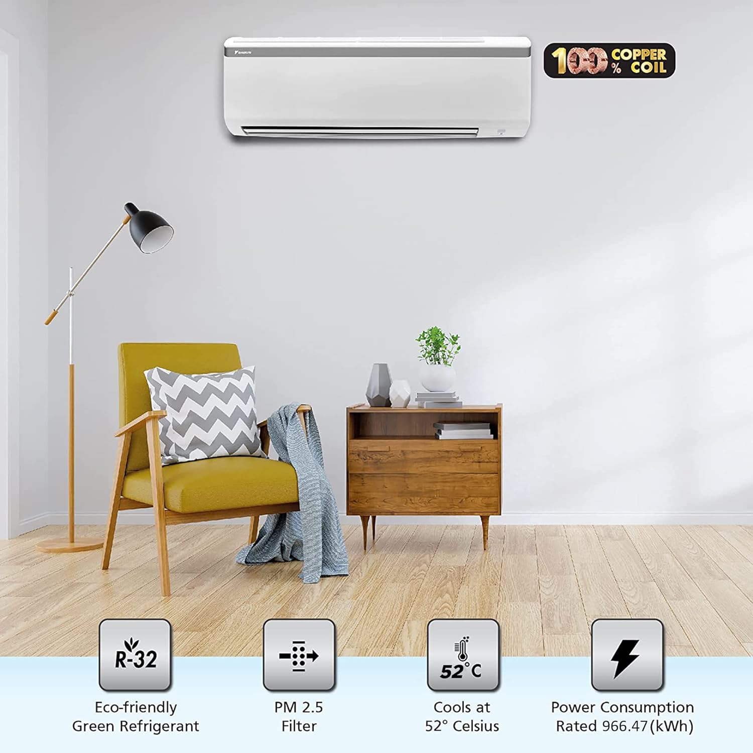 Daikin ATKM50XV16MKA 1.5 Ton 5 Star Inverter Split AC | Dew Clean | Titanium Filter | R32 | Coanda Airflow | 2026 Mahajan Electronics Online