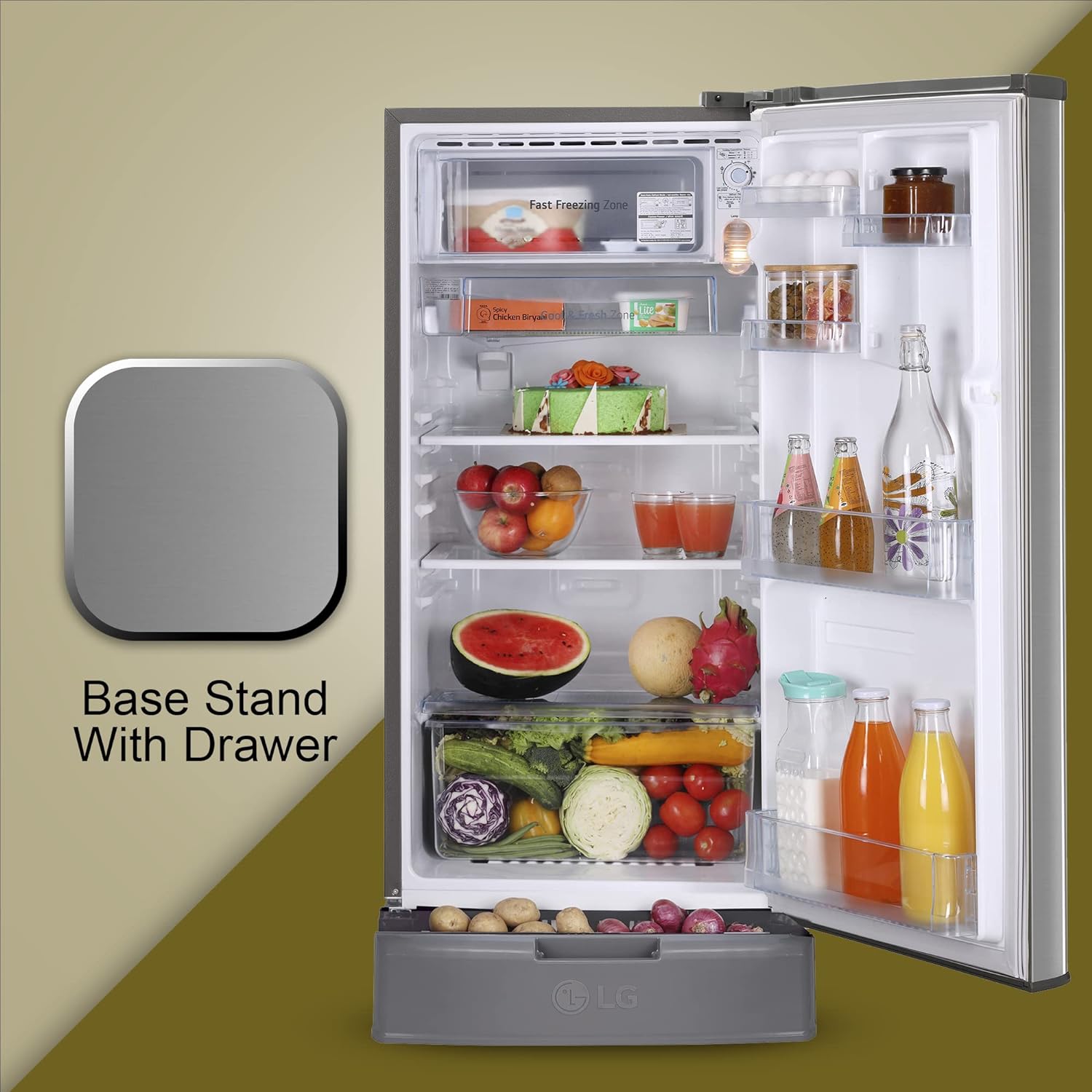 LG L-D199OPZDG 185 L Direct Cool Single Door 3 Star Refrigerator Mahajan Electrtonics Online