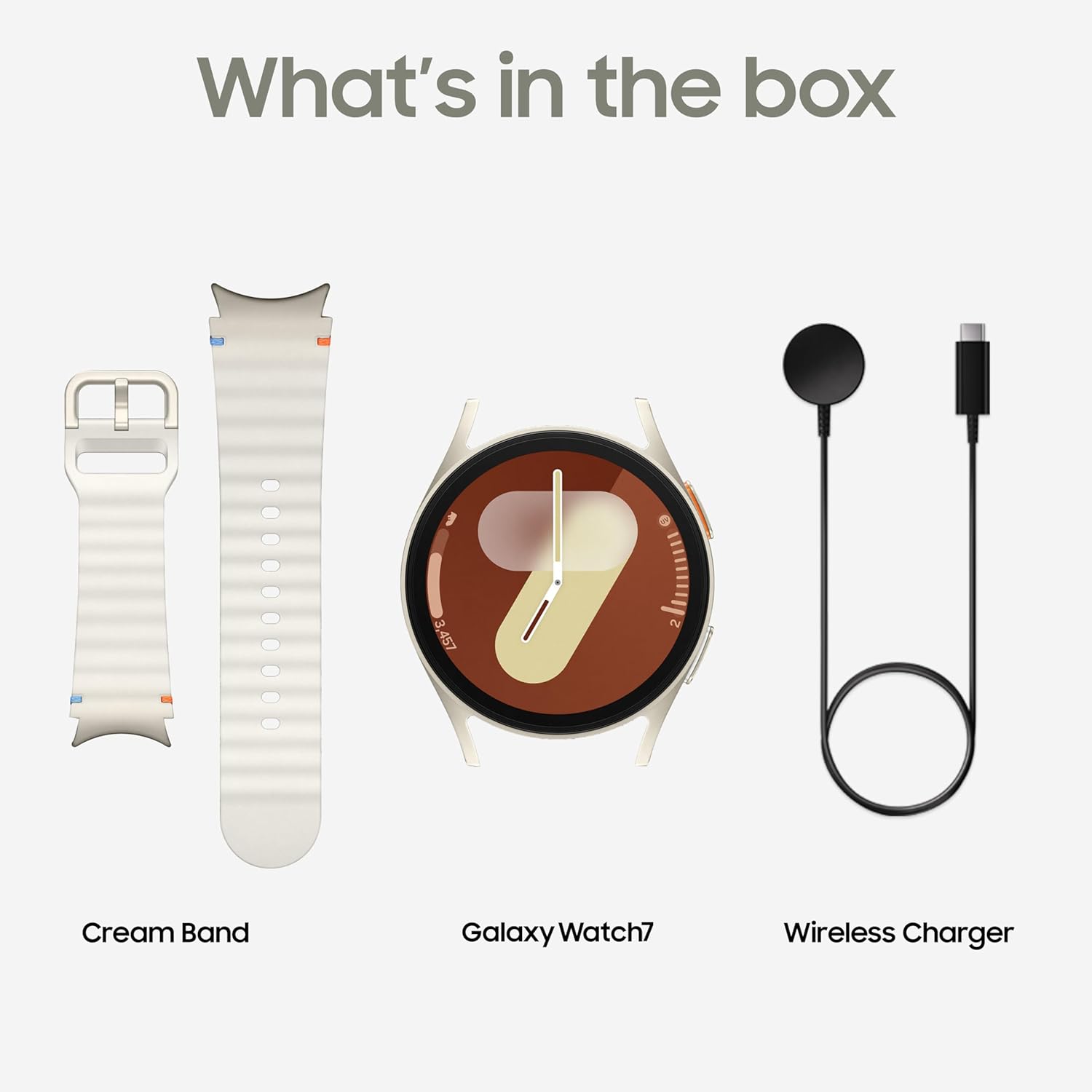 Samsung Galaxy Watch 7 (40mm, Cream, BT) Mahajan Electronics Online