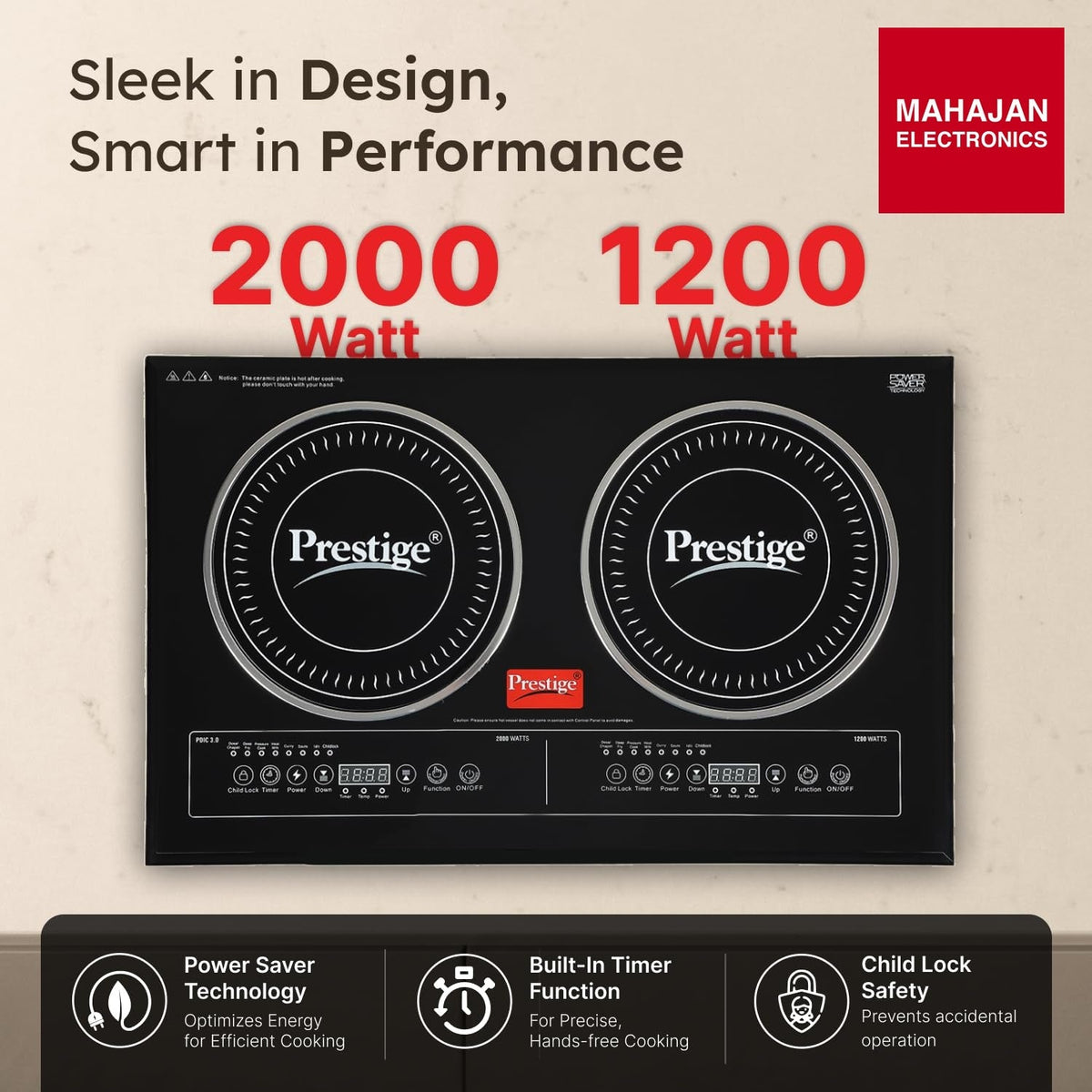Prestige PDIC 3.0 Double Induction Cooktop – Mahajan Electronics Online.