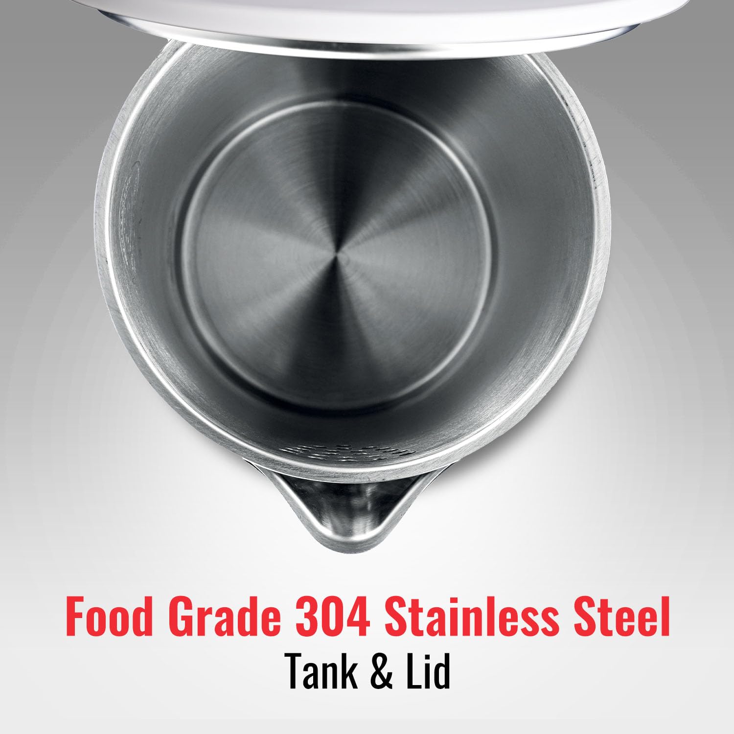 Sujata EK01 1.5 Litre Electric Kettle | 1500W | Stainless Steel | Strix Controller | 3-Way Auto Shut-Off | Cool Touch Body | 360° Swivel Base (White)