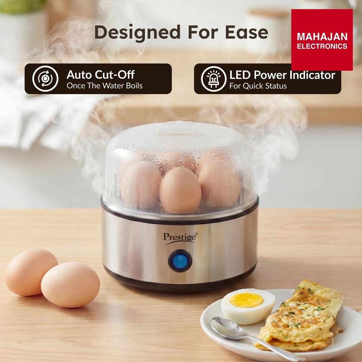 Prestige PEB-01 Egg Boiler โ Mahajan Electronics Online.