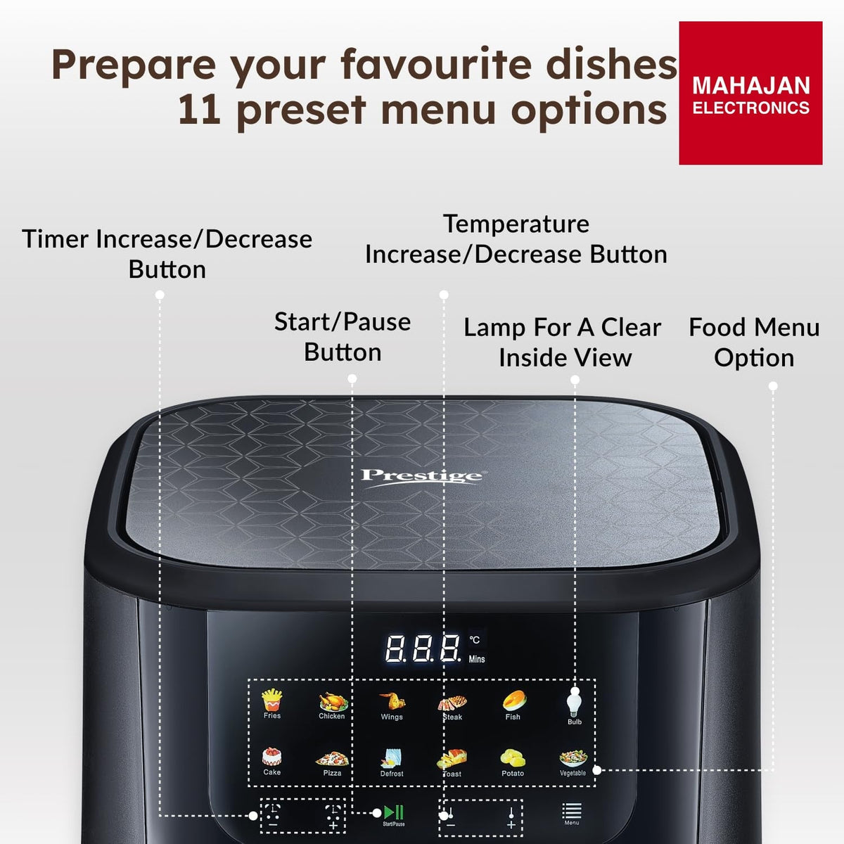 Prestige Crystachef 5.5 L Air Fryer – Mahajan Electronics Online.