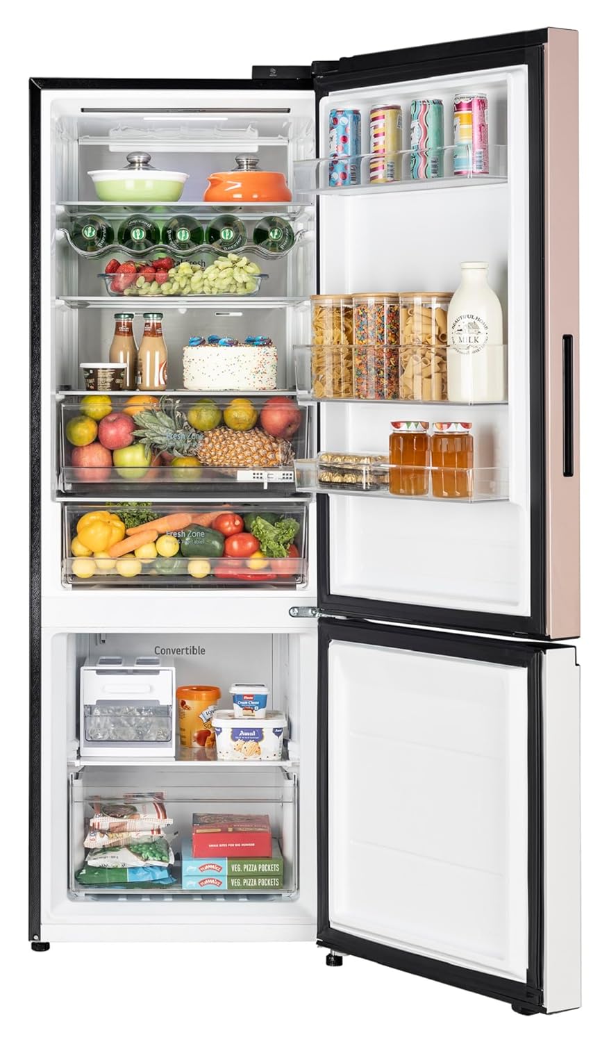 LG GL-B382FPTX 340 L,3 Star,Frost Free,Double Door,Smart Inverter Compressor,Bottom Freezer Refrigerator with DoorCooling+, AI ThinQ,Wi-Fi Convertible (Pink Tango, Express Freeze,Full Wine Rack) Mahajan Electronics Online
