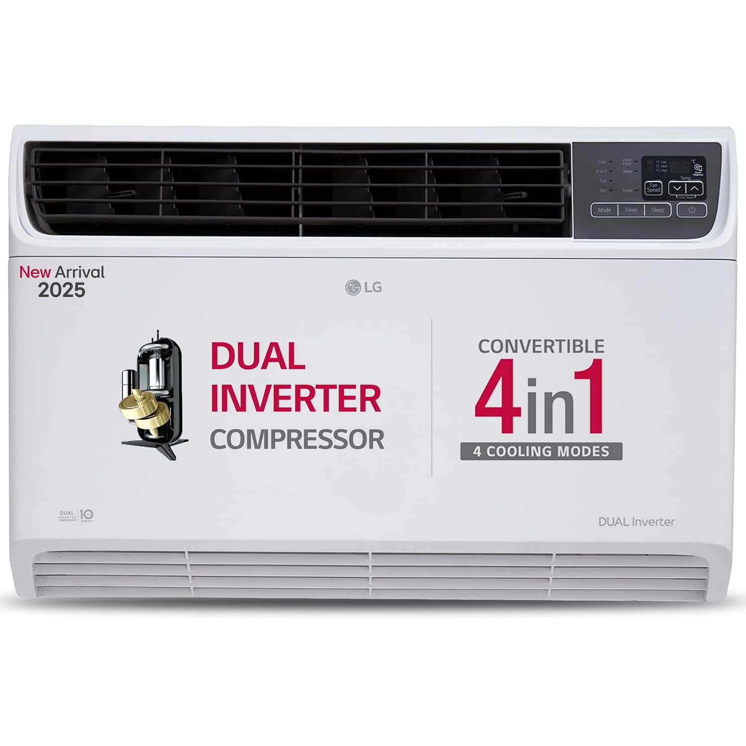 LG UW-Q18WUZA 1.5 Ton 3 Star DUAL Inverter Window AC (Copper, Convertible 4-in-1 cooling, HD Filter, White) 2025 Mahajan Electronics online