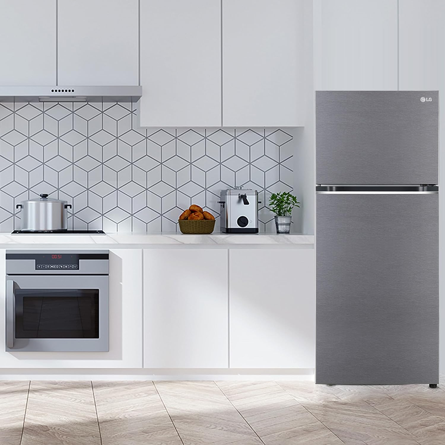 LG T4016NFDS 398 L 1 Star Frost-Free Smart Inverter Double Door Refrigerator ( Dazzle Steel, Express Freeze) 2026 Mahajan Electronics Online