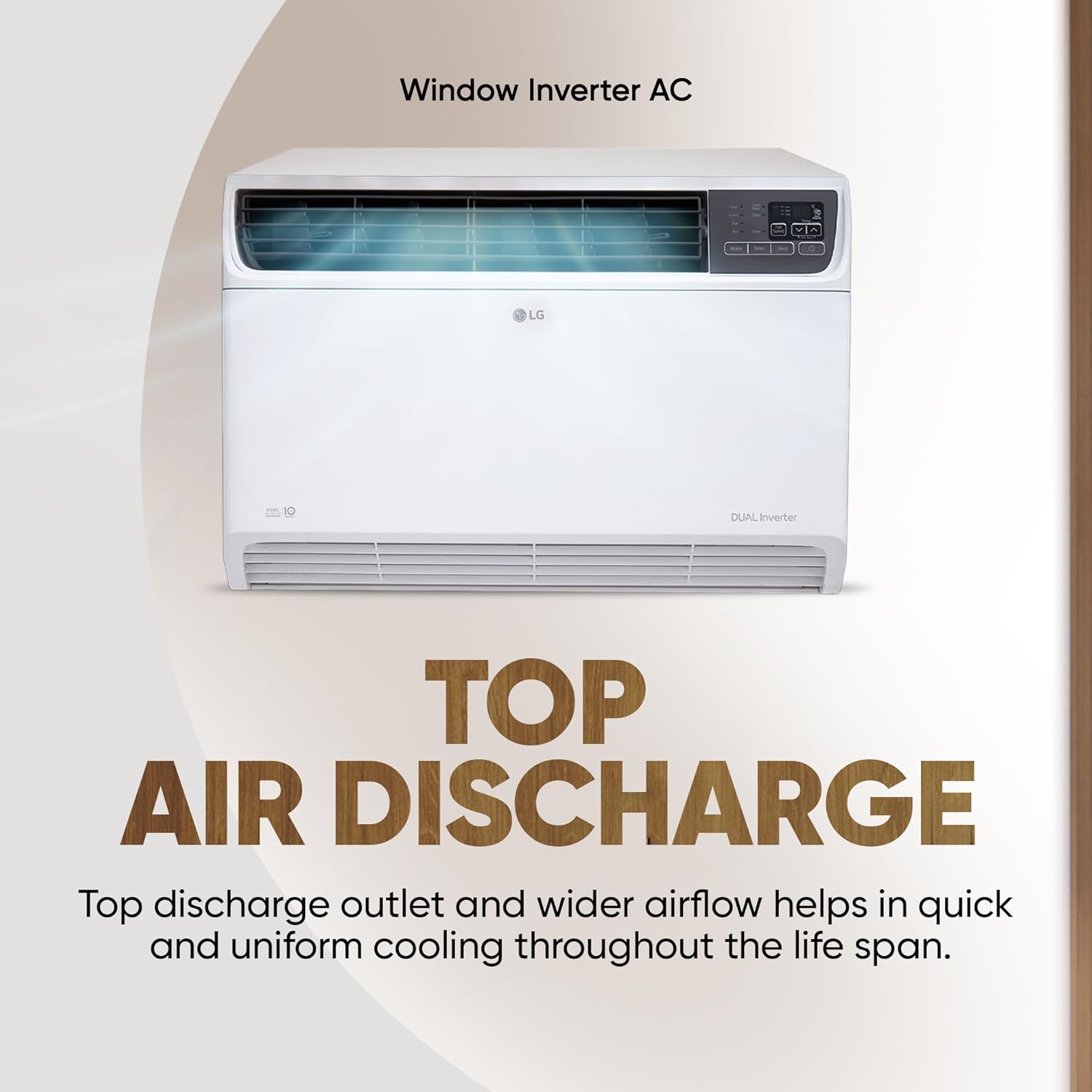 LG UW-Q18WUZA 1.5 Ton 3 Star DUAL Inverter Window AC (Copper, Convertible 4-in-1 cooling, HD Filter, White) 2025 Mahajan Electronics online