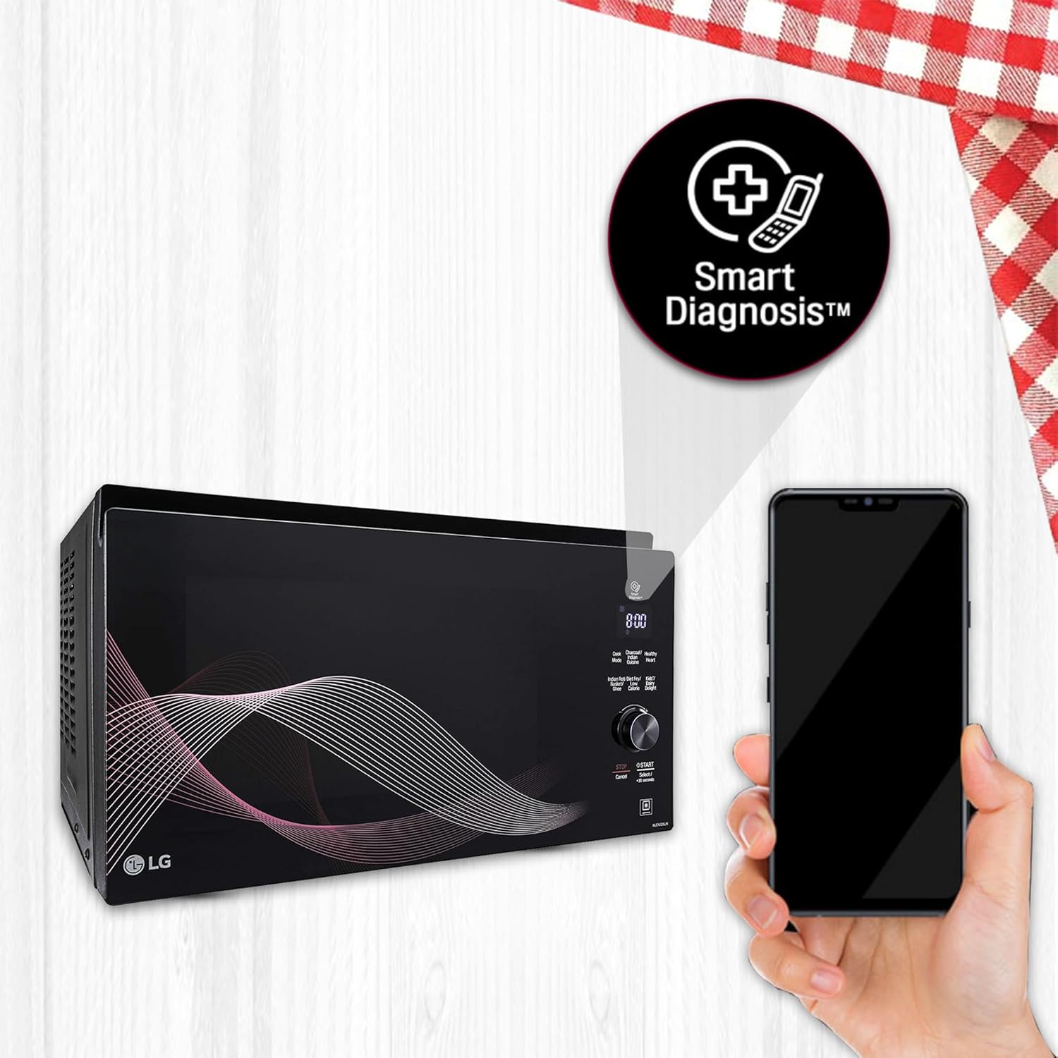 LG MJEN326UHWF 32 L Charcoal Convection Healthy Heart Microwave Oven ( Black) Mahajan Electronics Online
