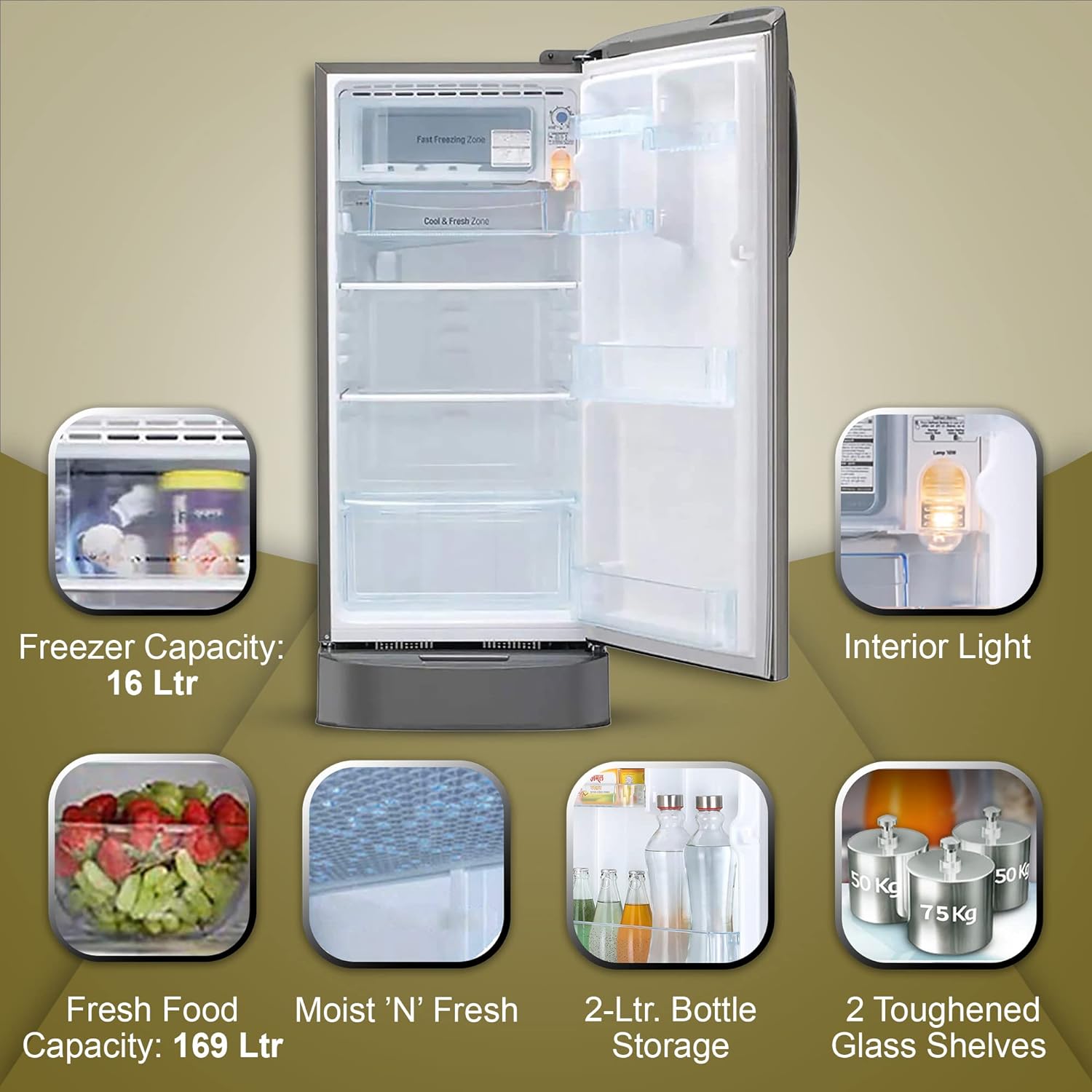 LG GL-D201APZU 185 L 5 Star Inverter Direct-Cool Single Door Refrigerator Mahajan Electronics online