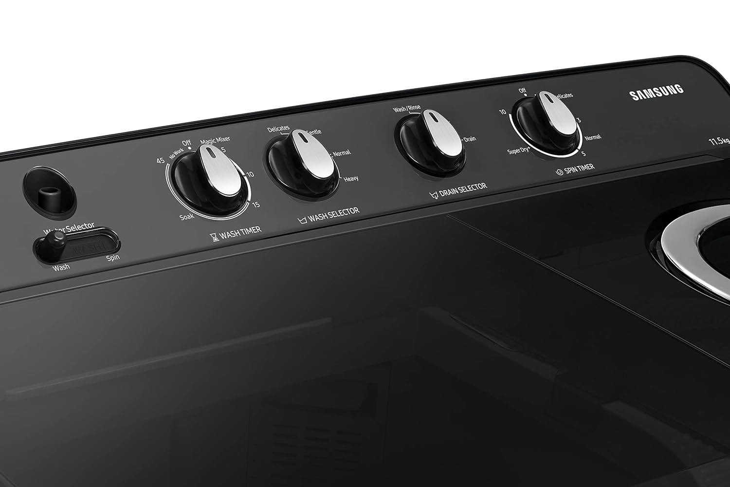 Samsung WT11A4260GD/TL 11.5 Kg Semi-Automatic Top Load Washing Machine Appliance (Dark Gray) Mahajan Electronics Online