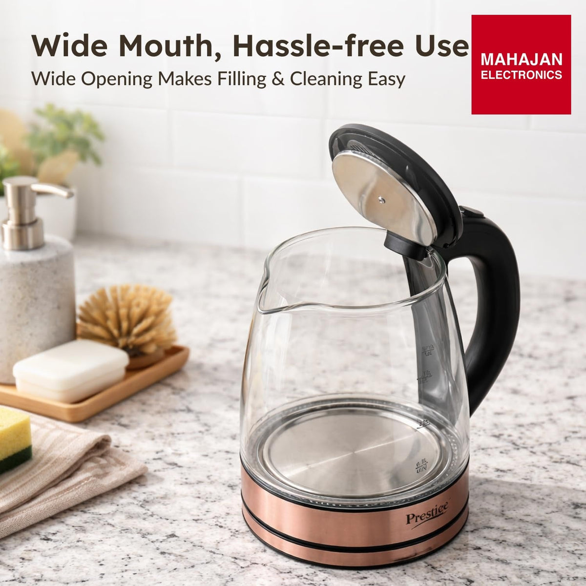 Prestige PKGB 1.8 L Electric Glass Kettle – Mahajan Electronics Online.