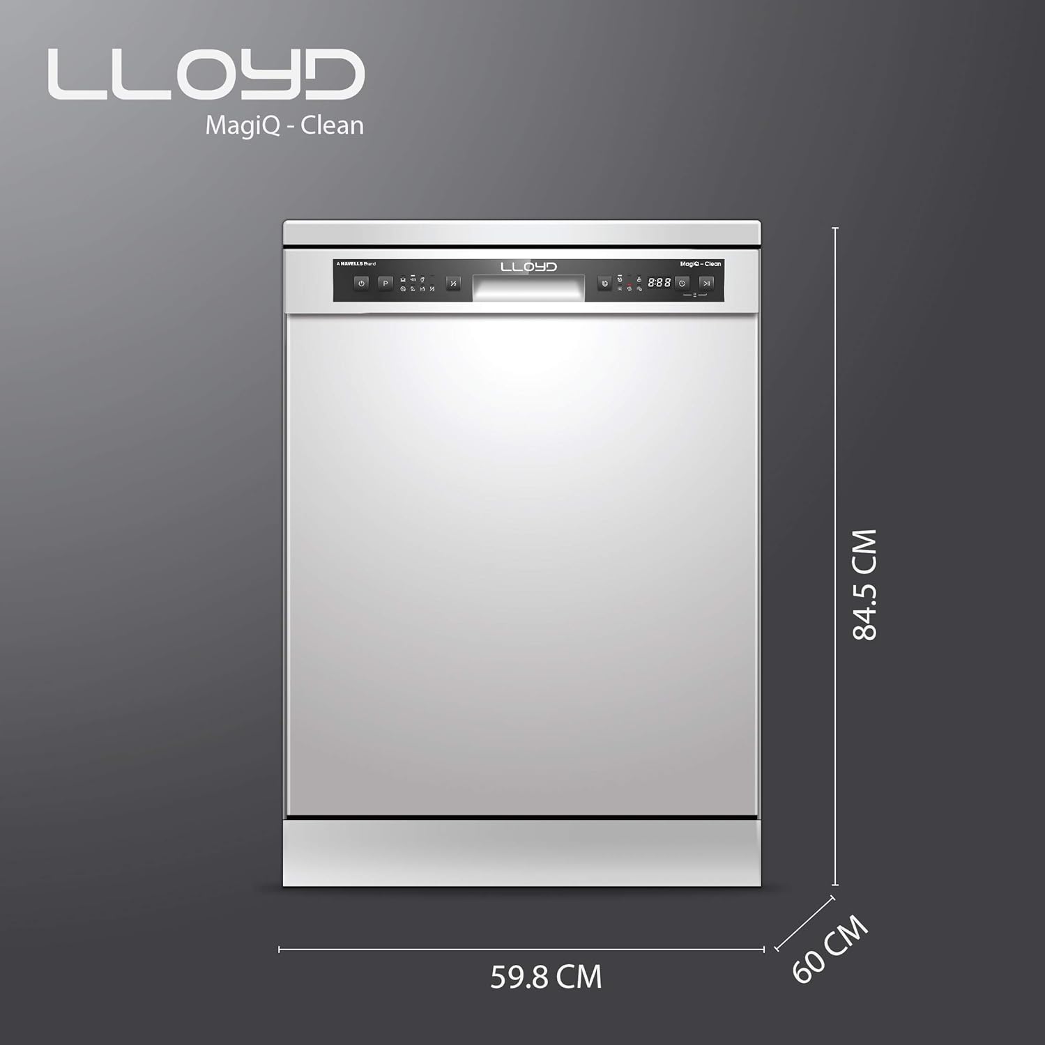 Lloyd LDWF13PSE1DD 13 Place Settings Standard Dishwasher (Silver)