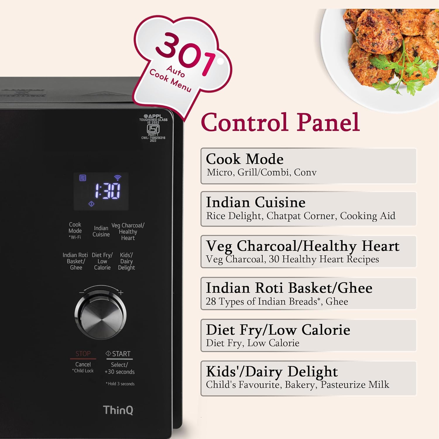 LG MJEN286VIW 28 L Scan to Cook Wi-Fi Enabled Charcoal Convection Microwave Oven Mahajan Electronics Online
