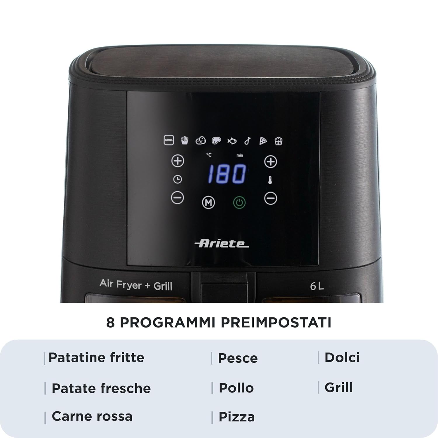 Ariete 4626 6L Air Fryer 1300W with Transparent Basket | Buy Online Delhi NCR Mahajan Electronics – Mahajan Electronics Online.