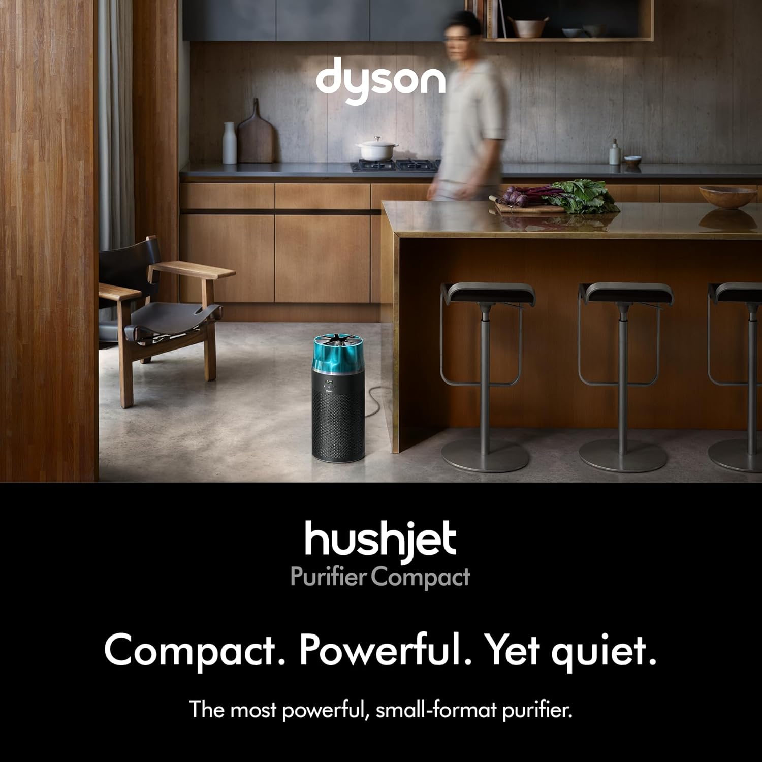 Dyson Hushjet Purifier Compact-HJ10 | Removes 99.97% of pollutants as small as PM 0.3 | Up to 5 year Electrostatic filter life | Max coverage up to 1076 sq. ft. | Auto and Night modes | 2 Yr Warranty mahajan electronics online