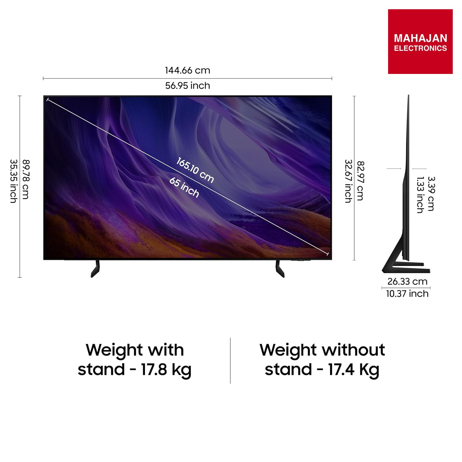 Samsung QA65S85HAELXL 65 inches OLED 4K Samsung Vision AI Smart TV Samsung online mahajan electronics – Mahajan Electronics Online.